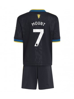 Billige Manchester United Mason Mount #7 Tredjedraktsett Barn 2025-26 Kortermet (+ Korte bukser)